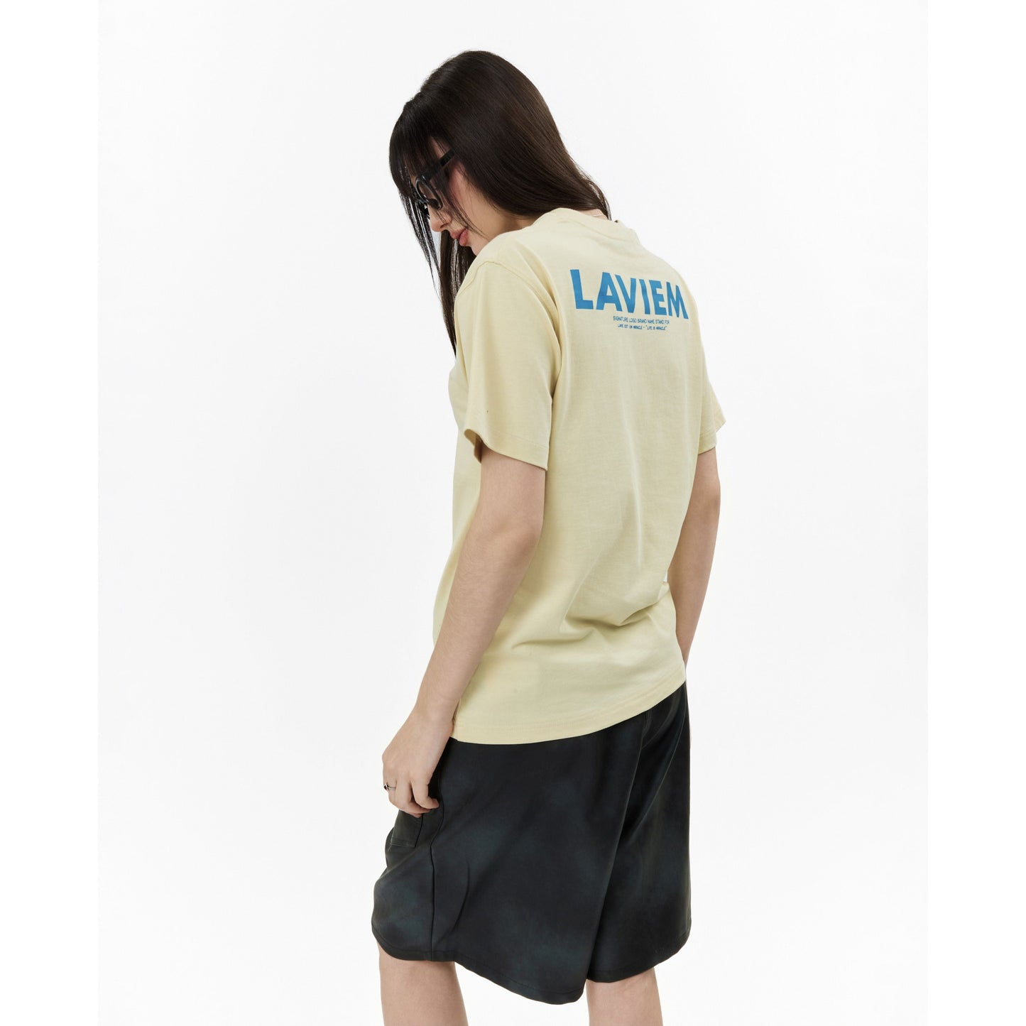 LAVIEM Oversized T-Shirt 100% Cotton Signature Brand name Logo Streetwear Style