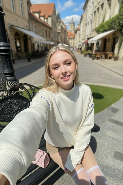 Beige Oversized Sweater