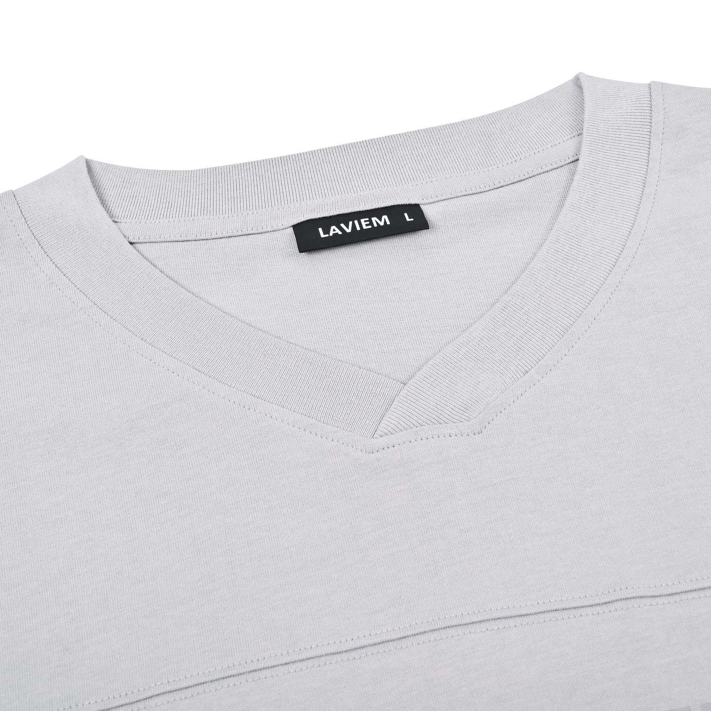 Gray V-neck Boxy Tee