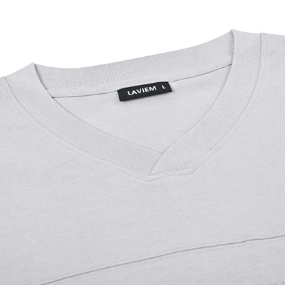 Gray V-neck Boxy Tee