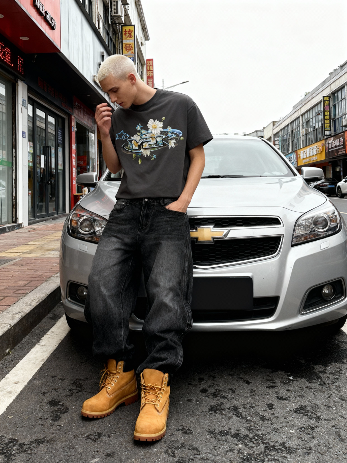 Y2K Daisy Cropped Tee